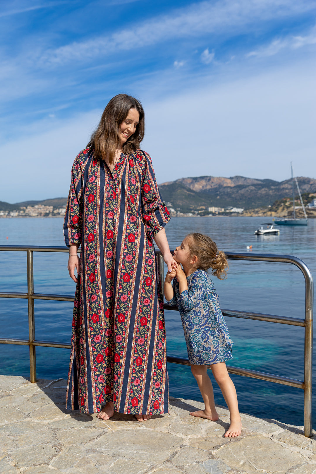 VESTIDO TERRENAS RAYAS MARINO