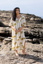 CAFTÁN ROMANA PALMERAS BLANCO
