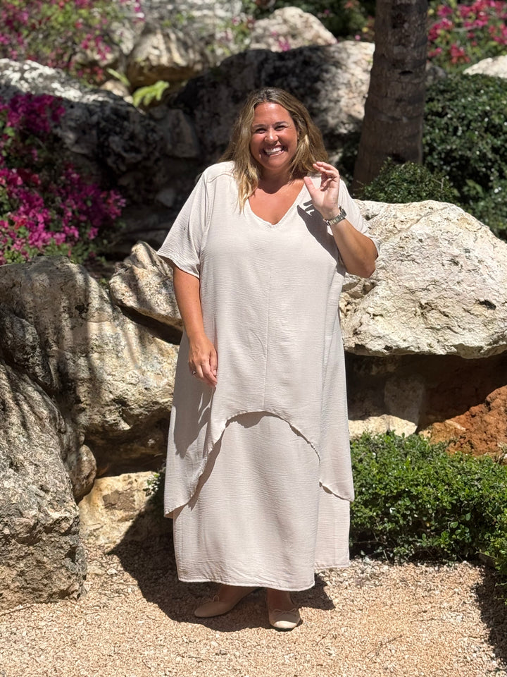 VESTIDO MALTA CREMA