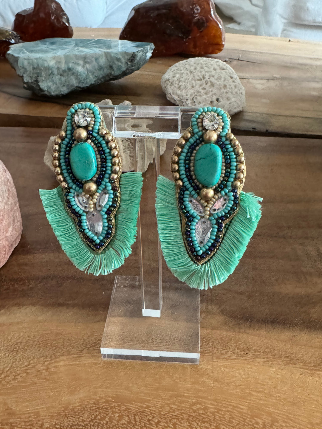 PENDIENTES FLECOS MINT