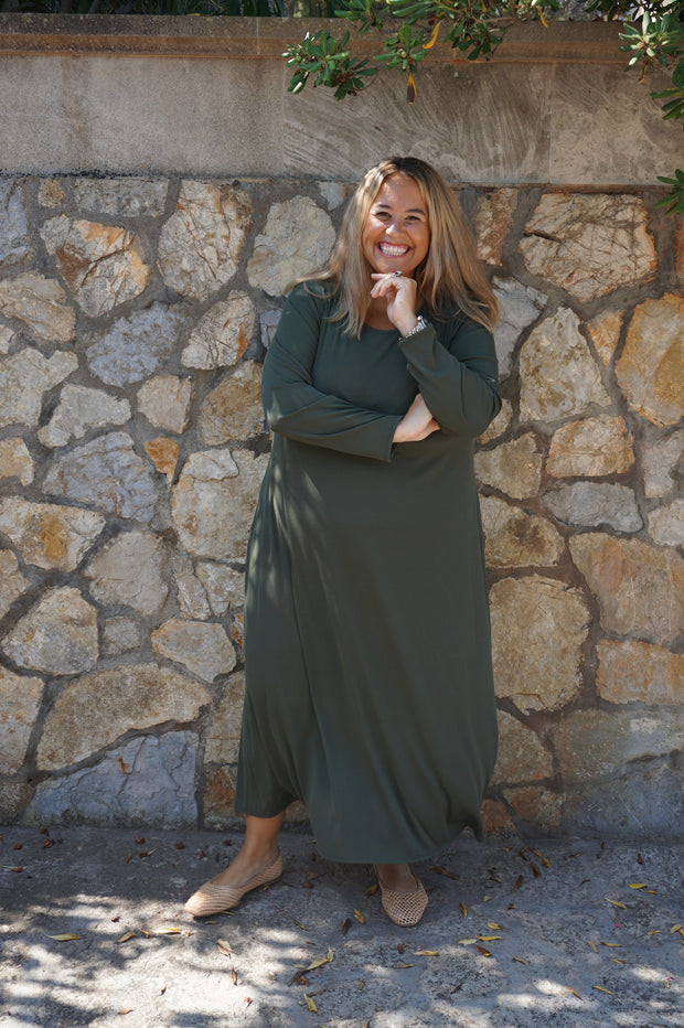 VESTIDO DAY CAQUI