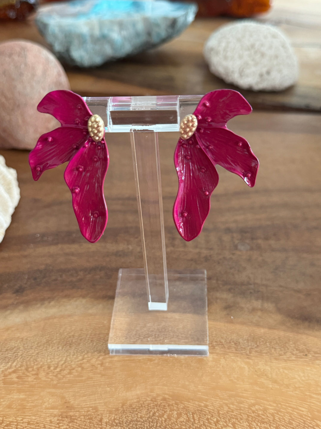 PENDIENTES FLOR BUGANVILIA