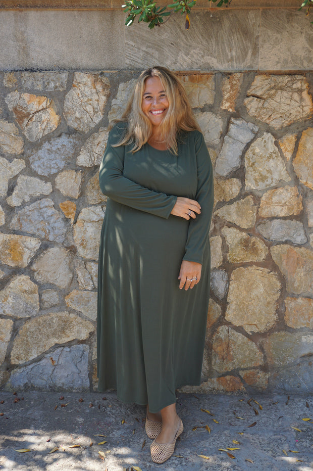VESTIDO DAY CAQUI