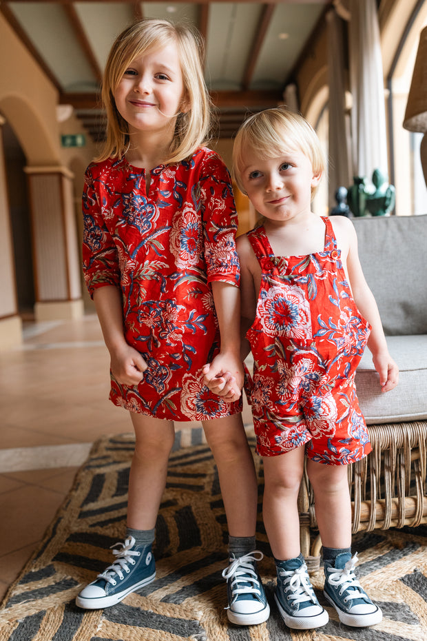 CAFTÁN PALMILLA ROJO