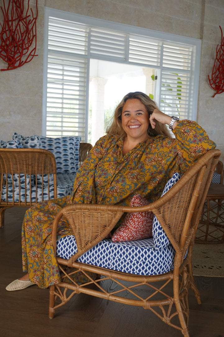 VESTIDO SAMANÁ MOSTAZA