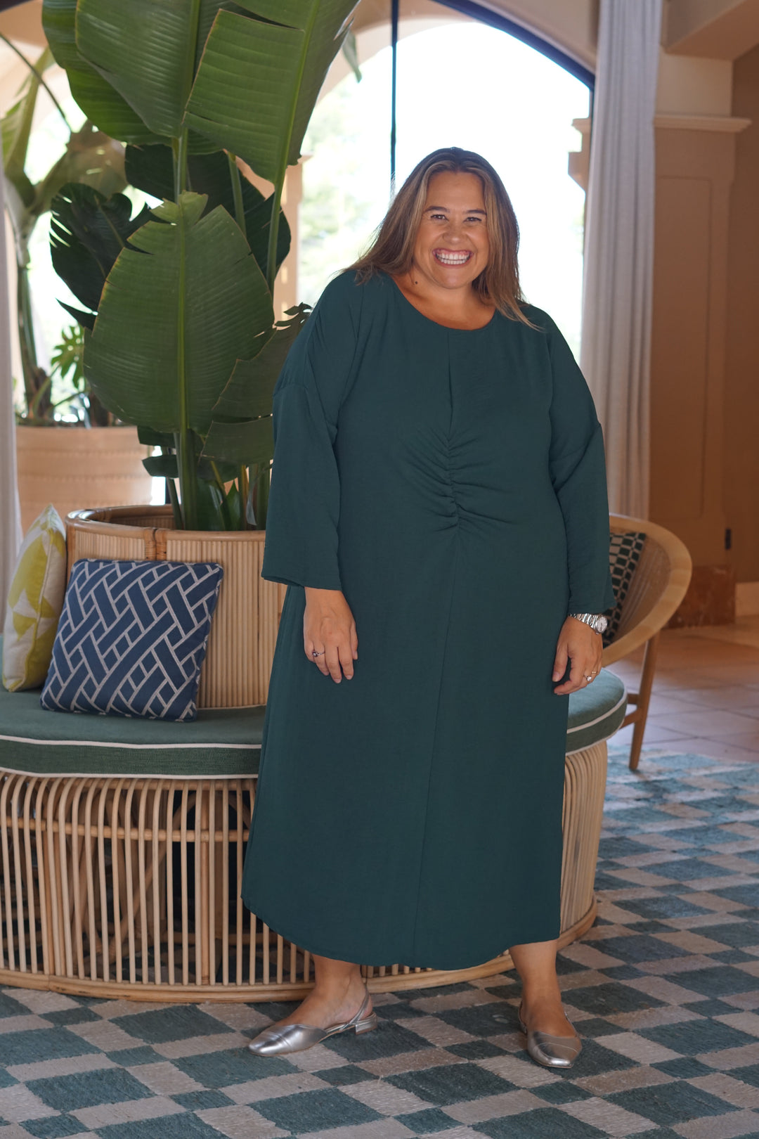 VESTIDO NUIT VERDE BOTELLA