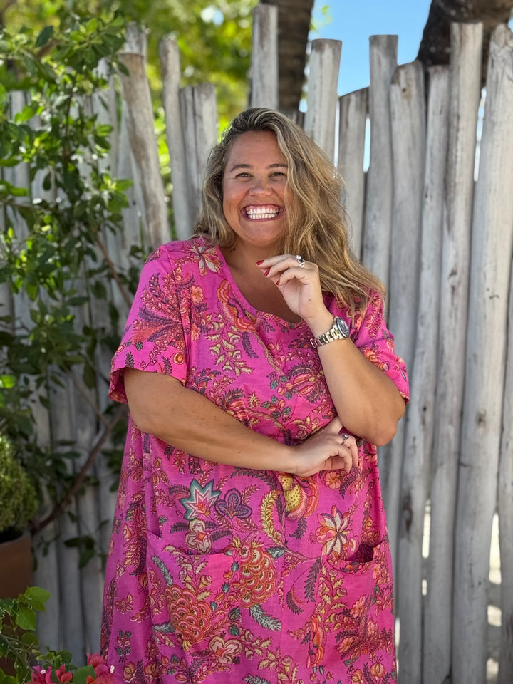 VESTIDO MACAO FUCSIA