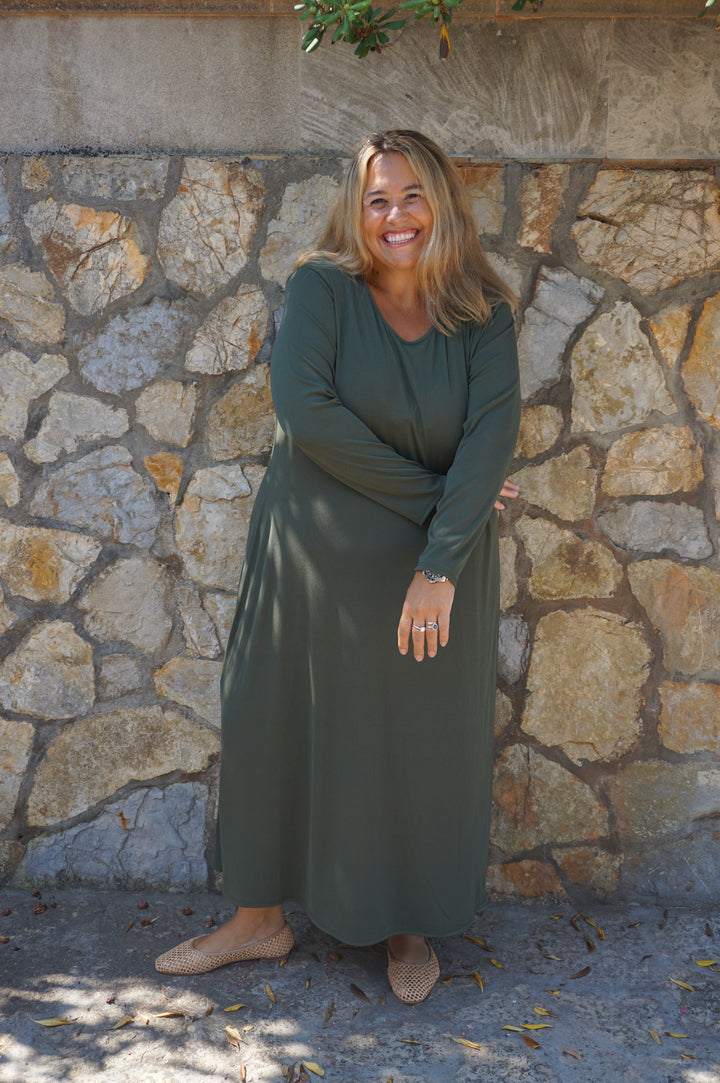 VESTIDO DAY CAQUI