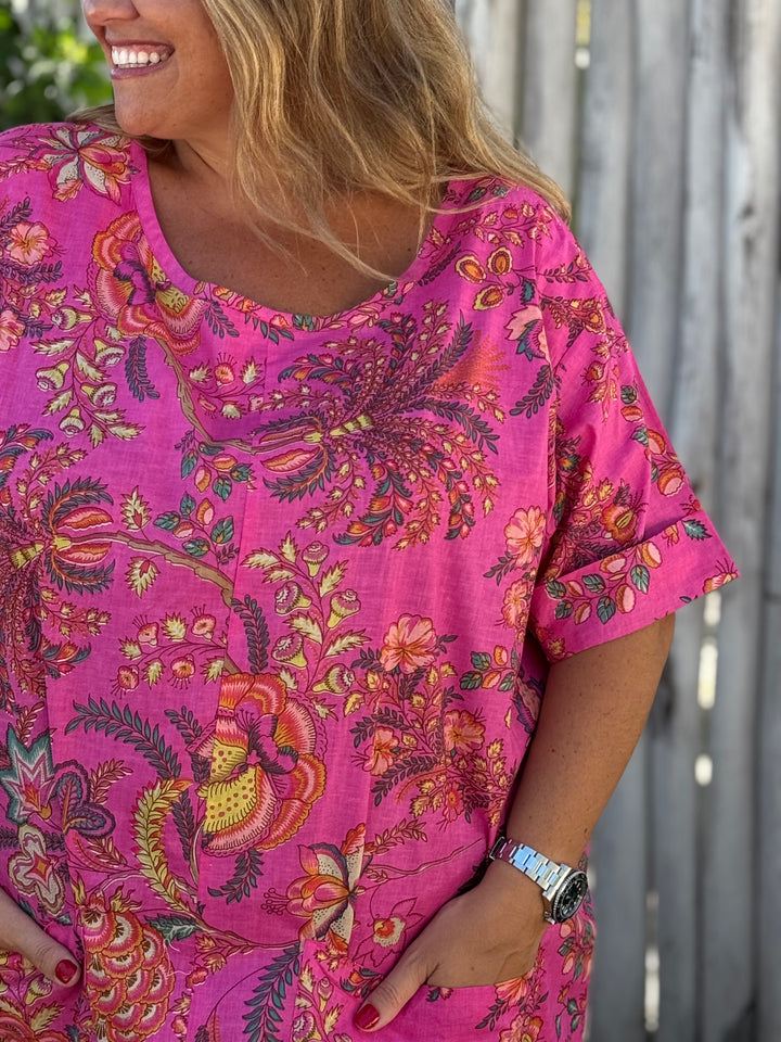 VESTIDO MACAO FUCSIA