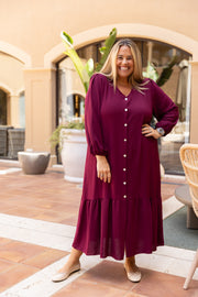 VESTIDO COMBO BURDEOS