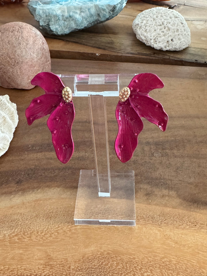 PENDIENTES FLOR BUGANVILIA