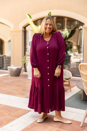 VESTIDO COMBO BURDEOS