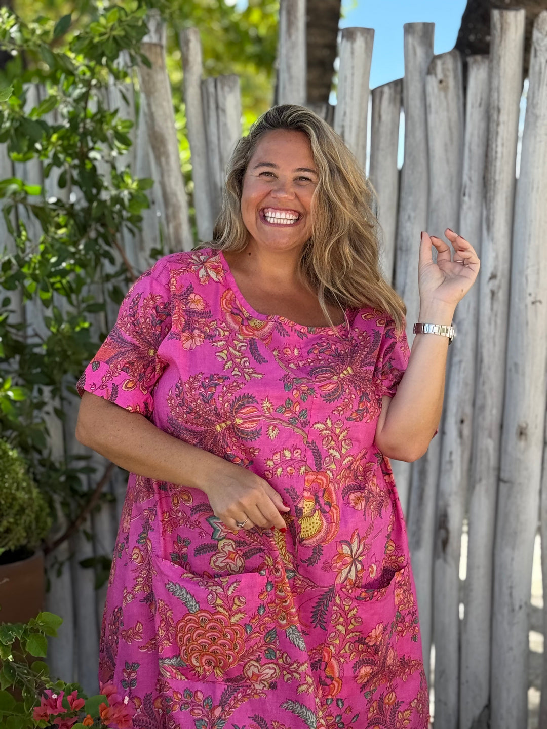 VESTIDO MACAO FUCSIA