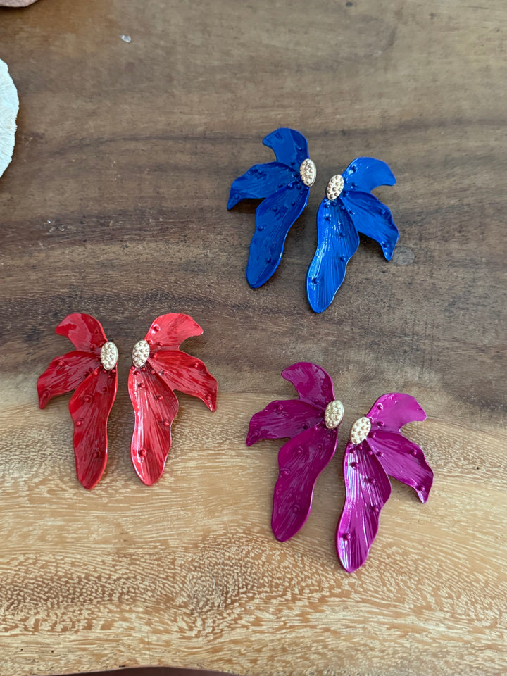 PENDIENTES FLOR BUGANVILIA