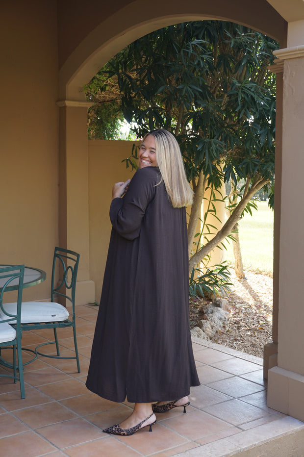 VESTIDO MAKA MARRÓN