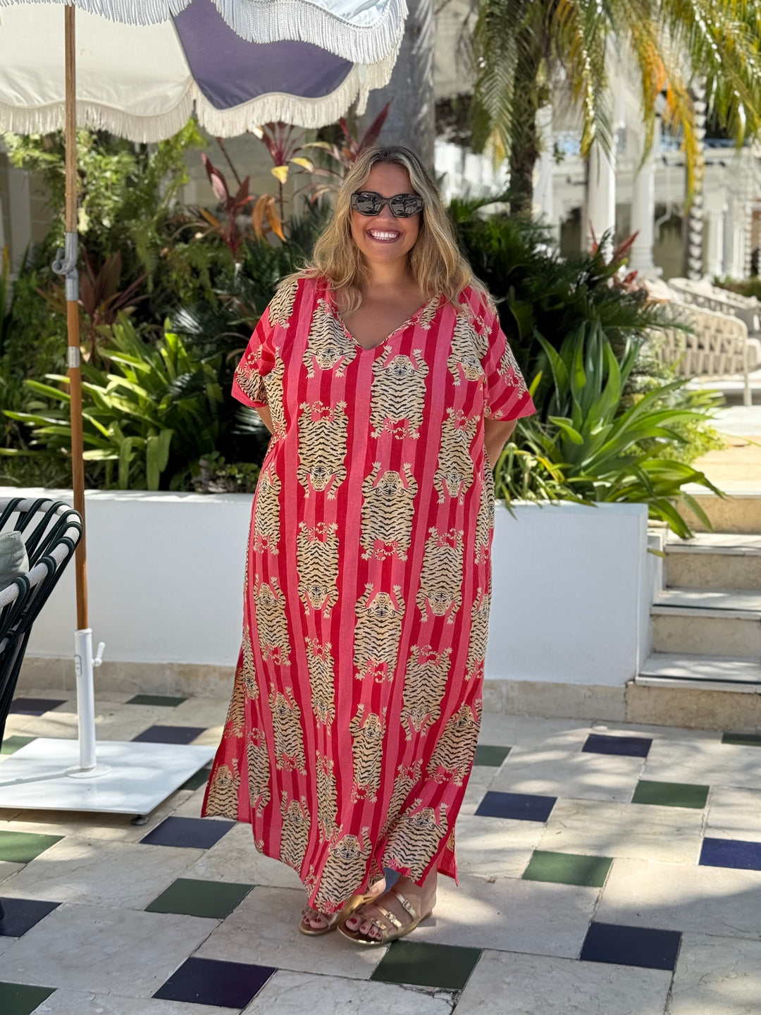 VESTIDO CLUB TIGRE ROJO