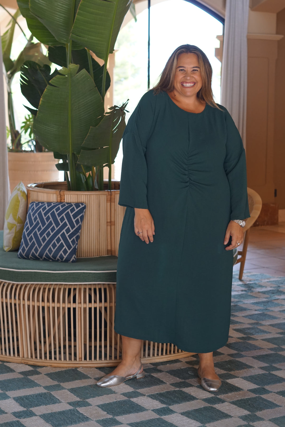 VESTIDO NUIT VERDE BOTELLA