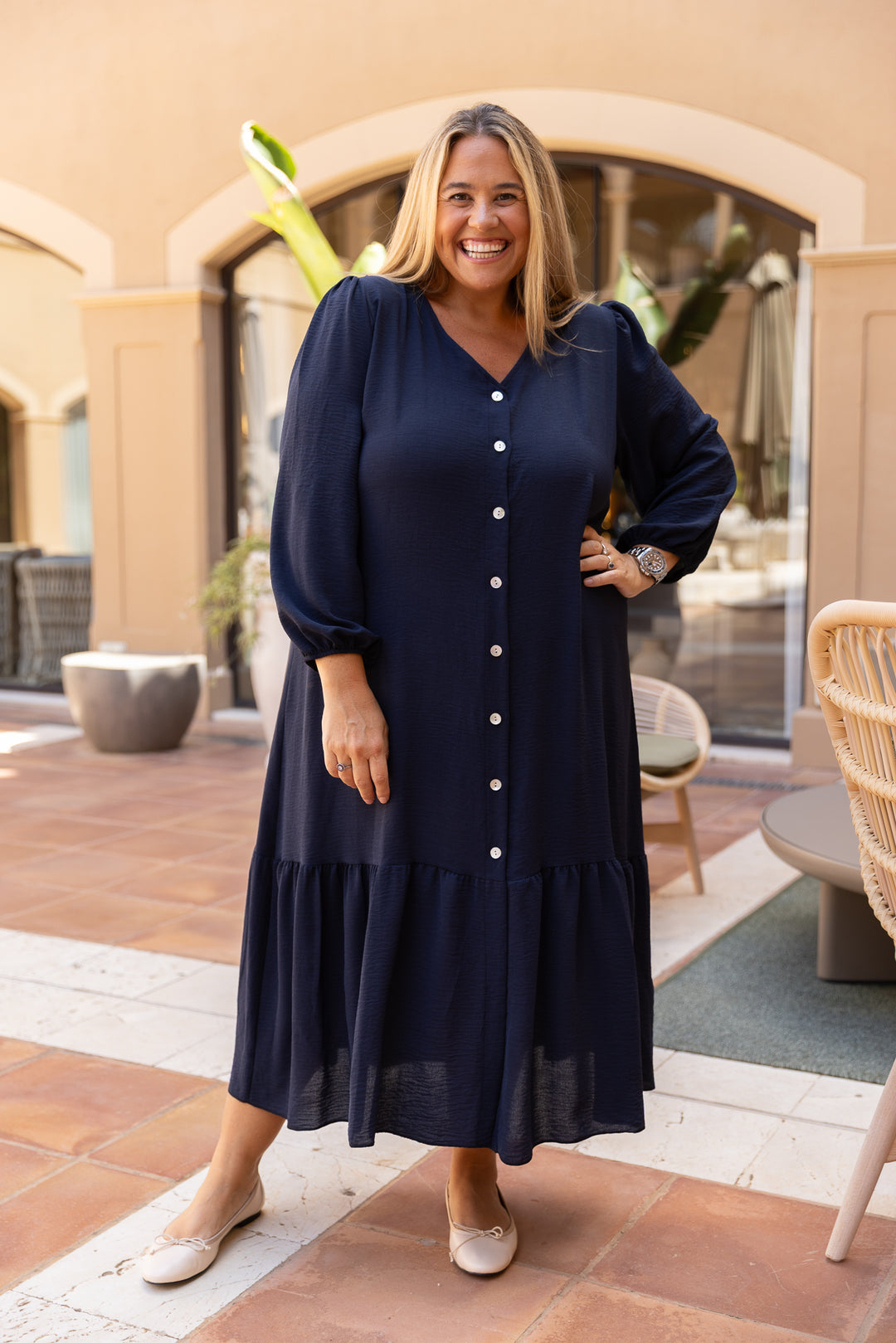 VESTIDO COMBO MARINO