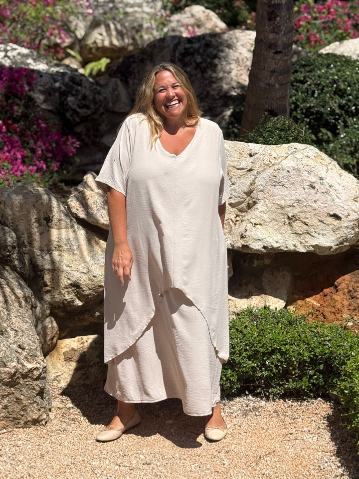 VESTIDO MALTA CREMA