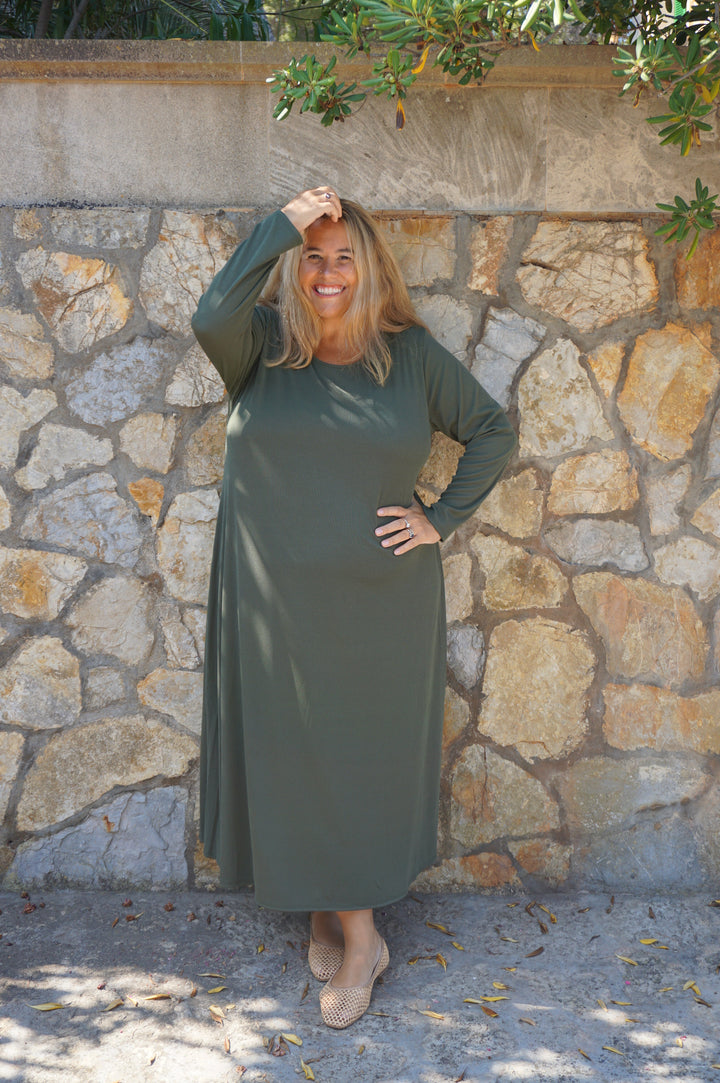 VESTIDO DAY CAQUI