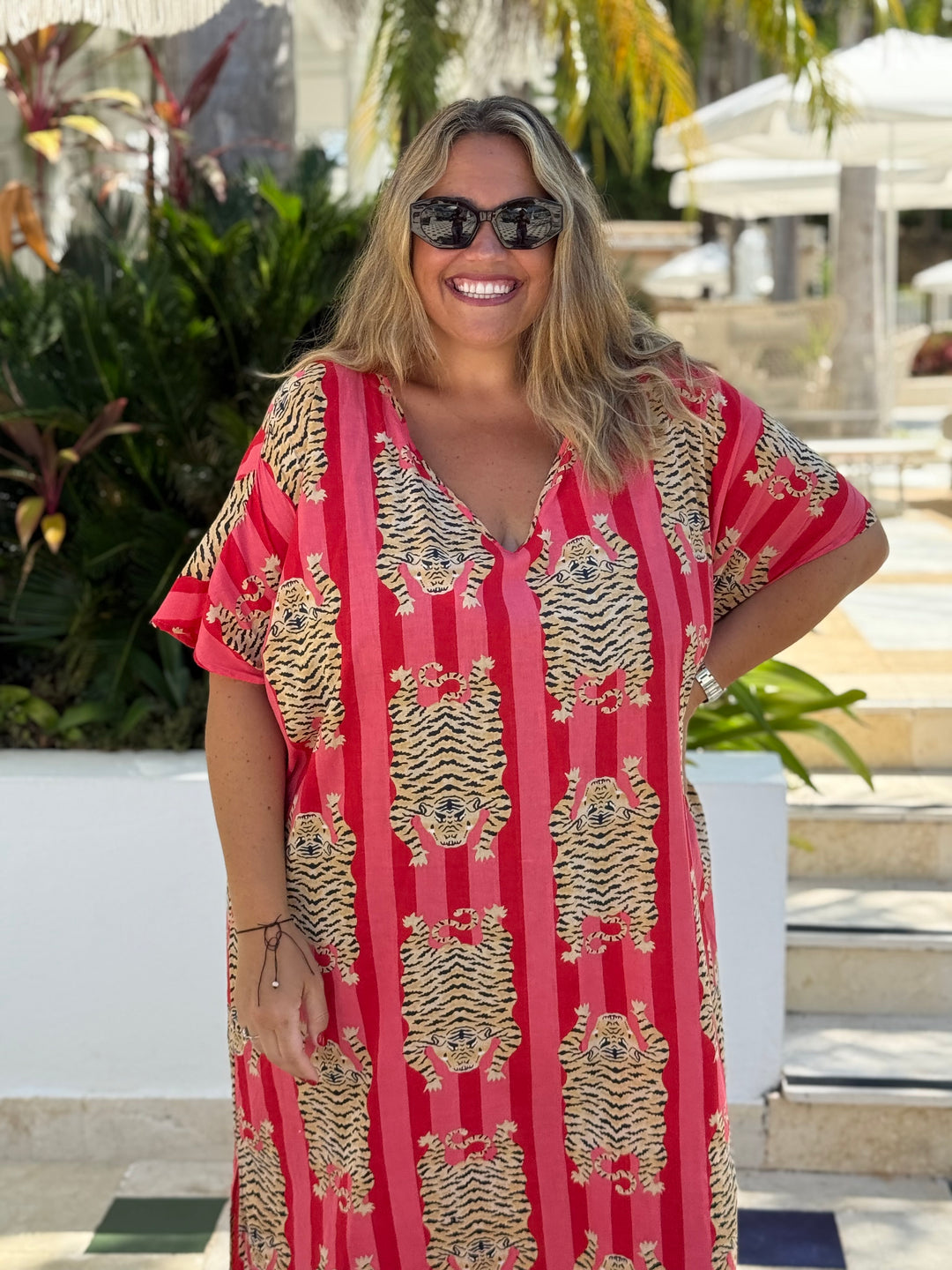 VESTIDO CLUB TIGRE ROJO