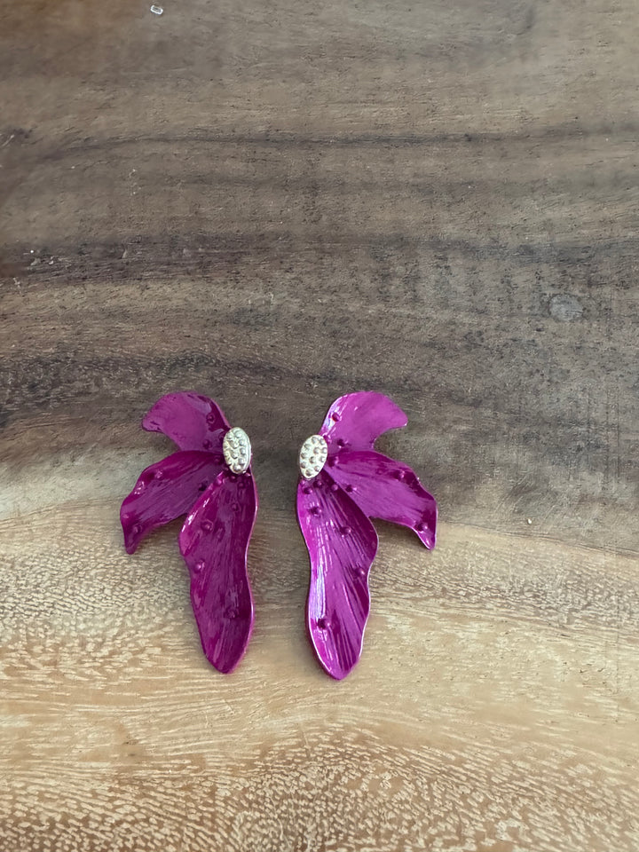 PENDIENTES FLOR BUGANVILIA
