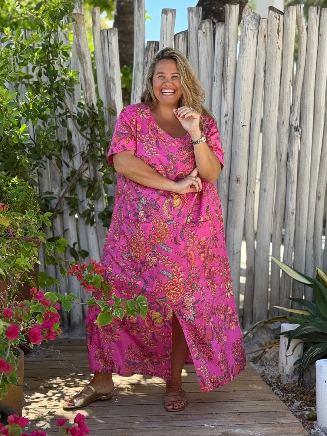 VESTIDO MACAO FUCSIA