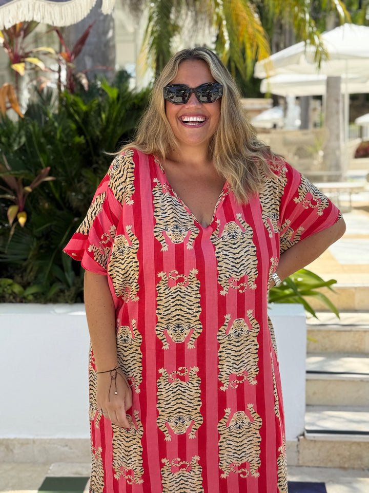 VESTIDO CLUB TIGRE ROJO