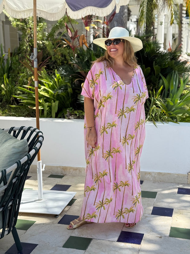 VESTIDO CLUB PALMERA ROSA