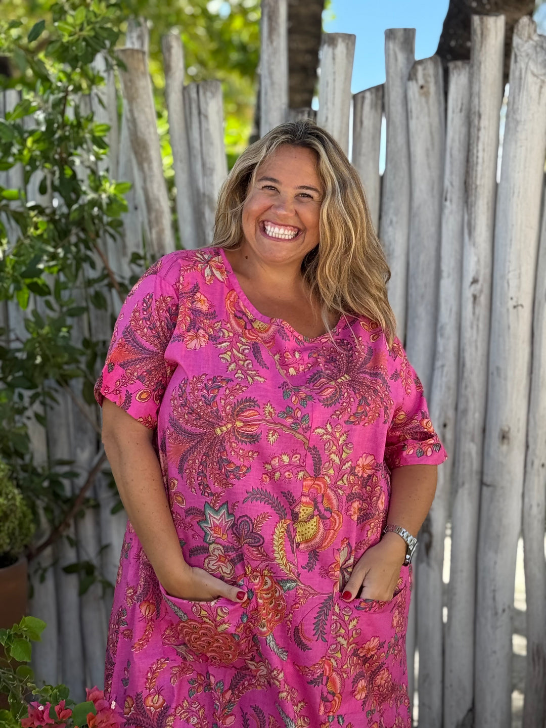 VESTIDO MACAO FUCSIA