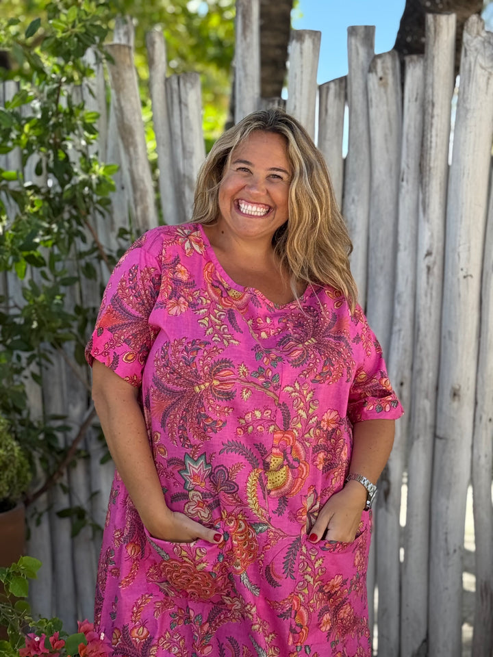 VESTIDO MACAO FUCSIA