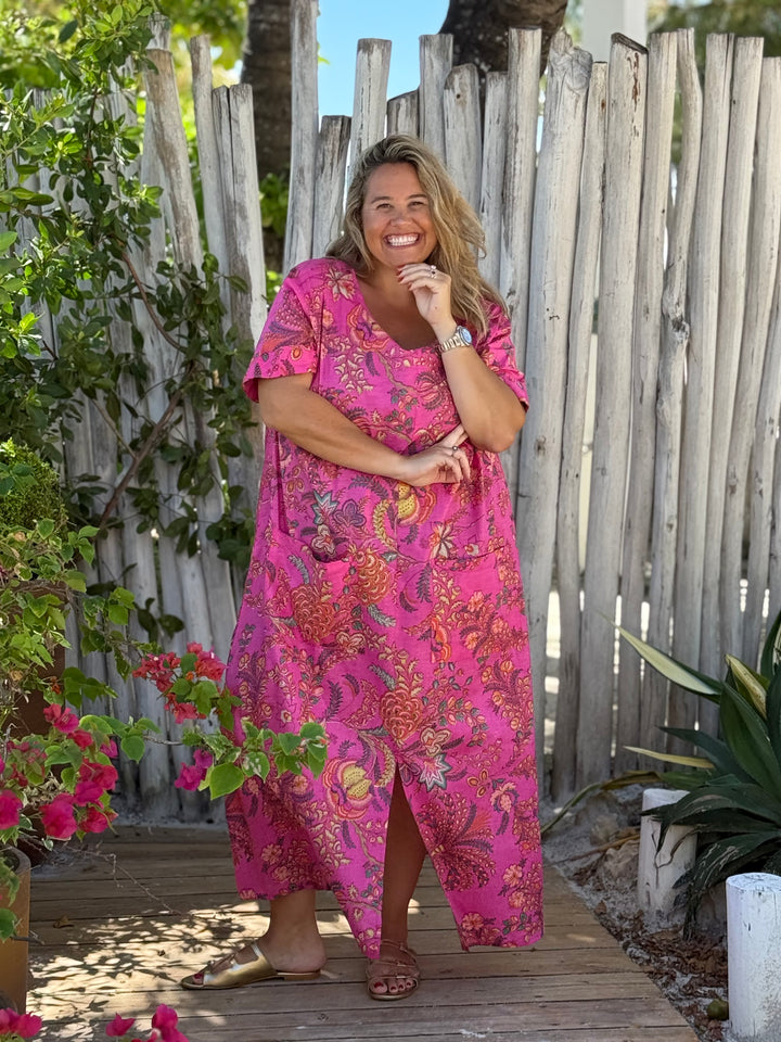 VESTIDO MACAO FUCSIA