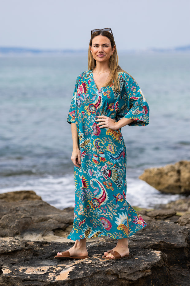 CAFTÁN CATALINA AGUAMARINA