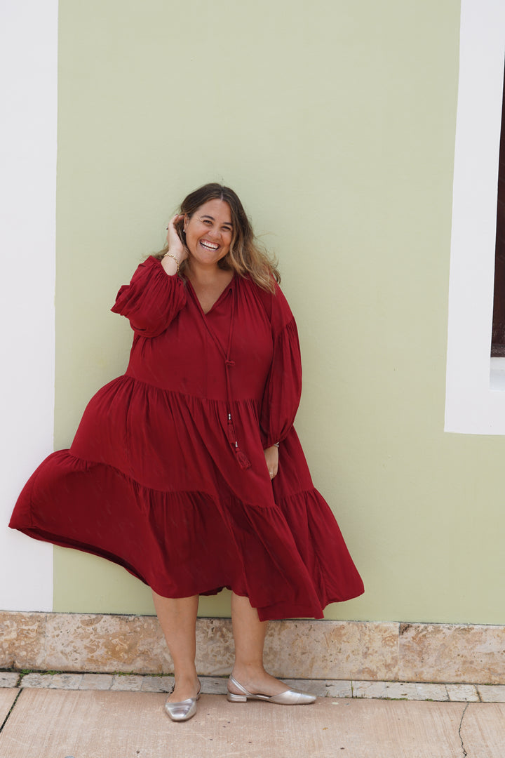 VESTIDO CELIA ROJO