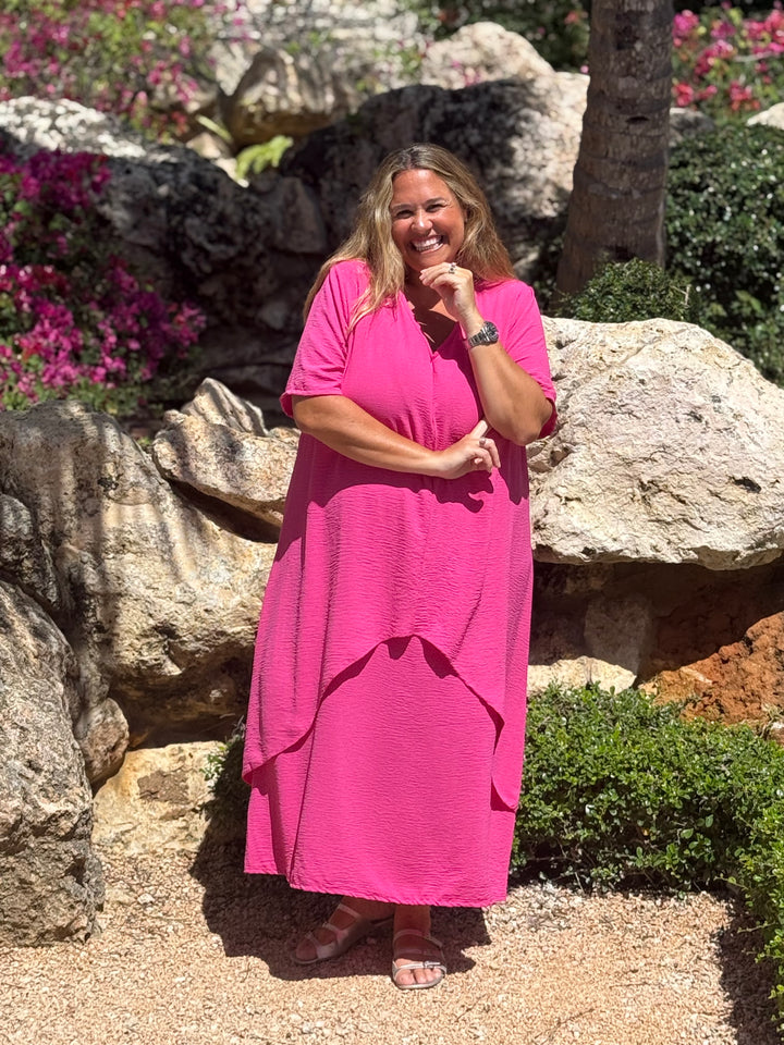 VESTIDO MALTA FUCSIA