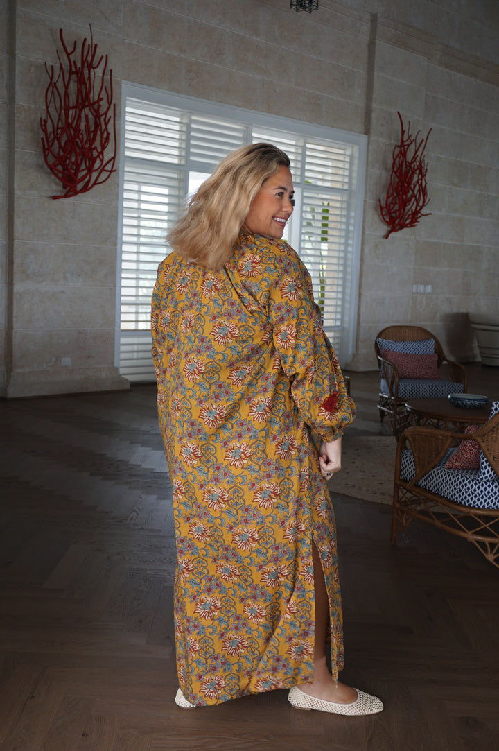 VESTIDO SAMANÁ MOSTAZA