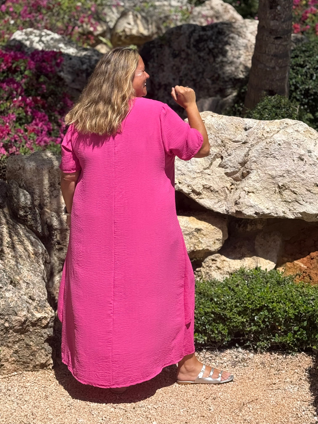 VESTIDO MALTA FUCSIA