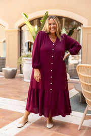 VESTIDO COMBO BURDEOS