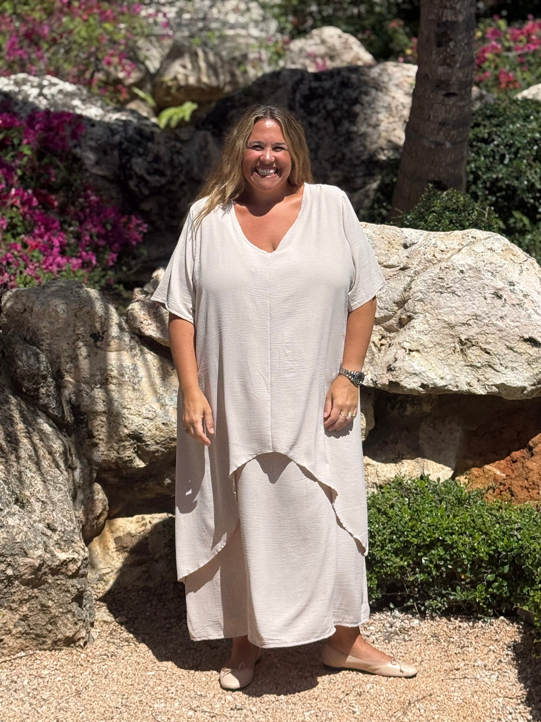 VESTIDO MALTA CREMA