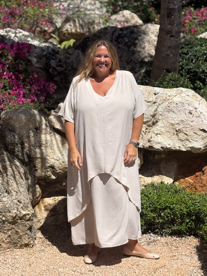 VESTIDO MALTA CREMA