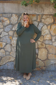 VESTIDO DAY CAQUI