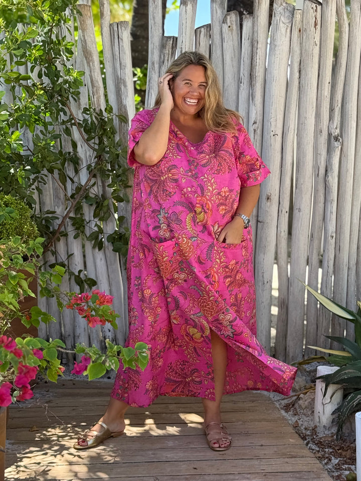 VESTIDO MACAO FUCSIA
