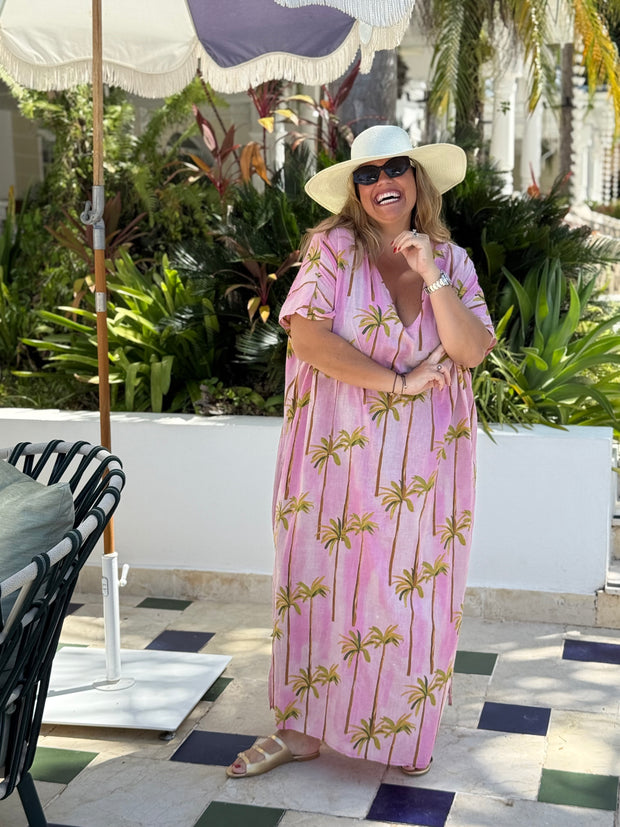 VESTIDO CLUB PALMERA ROSA