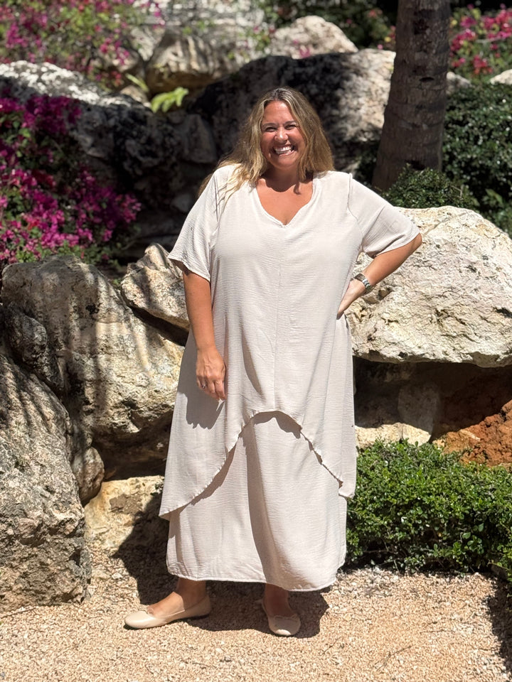 VESTIDO MALTA CREMA