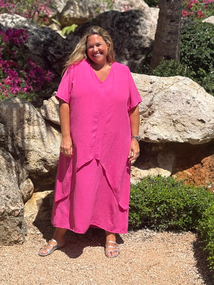 VESTIDO MALTA FUCSIA