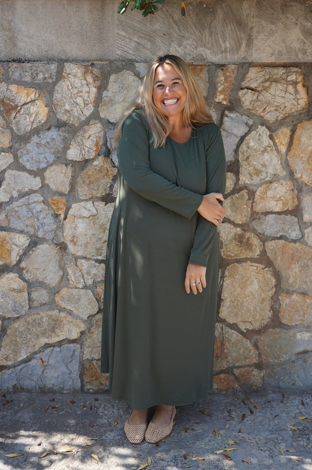 VESTIDO DAY CAQUI