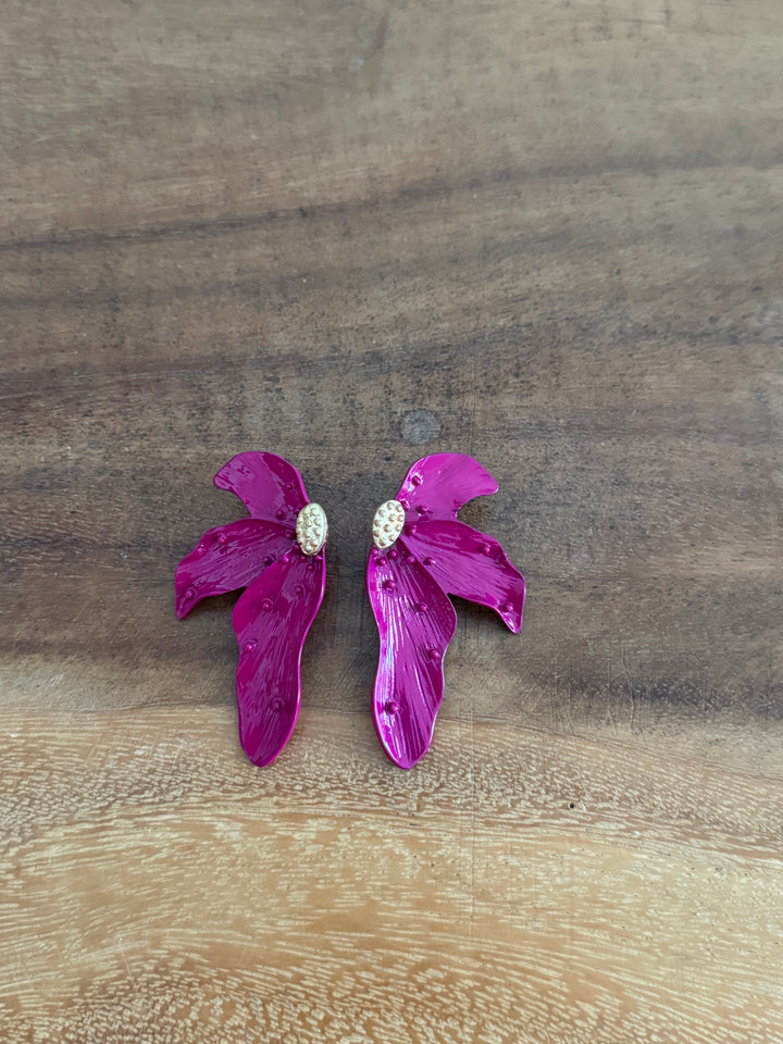PENDIENTES FLOR BUGANVILIA