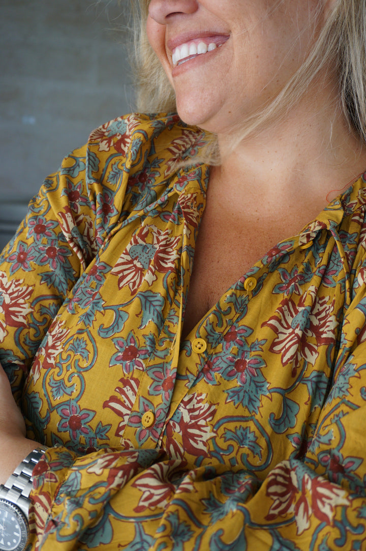 VESTIDO SAMANÁ MOSTAZA
