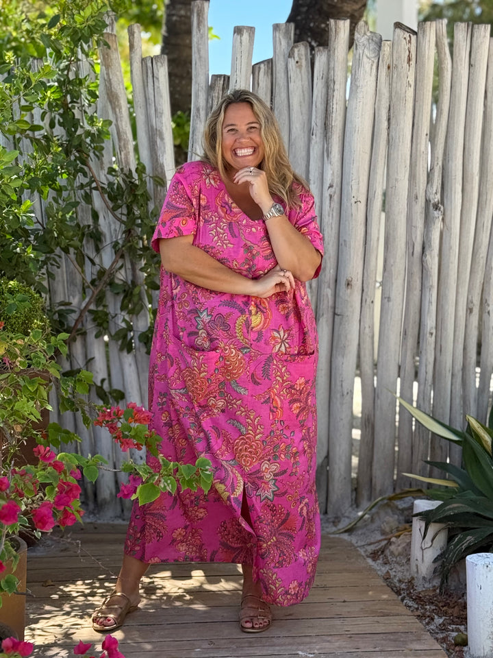 VESTIDO MACAO FUCSIA