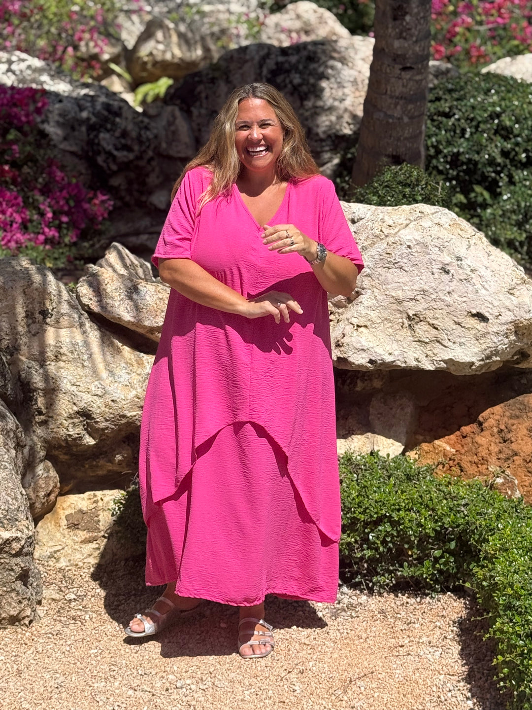 VESTIDO MALTA FUCSIA
